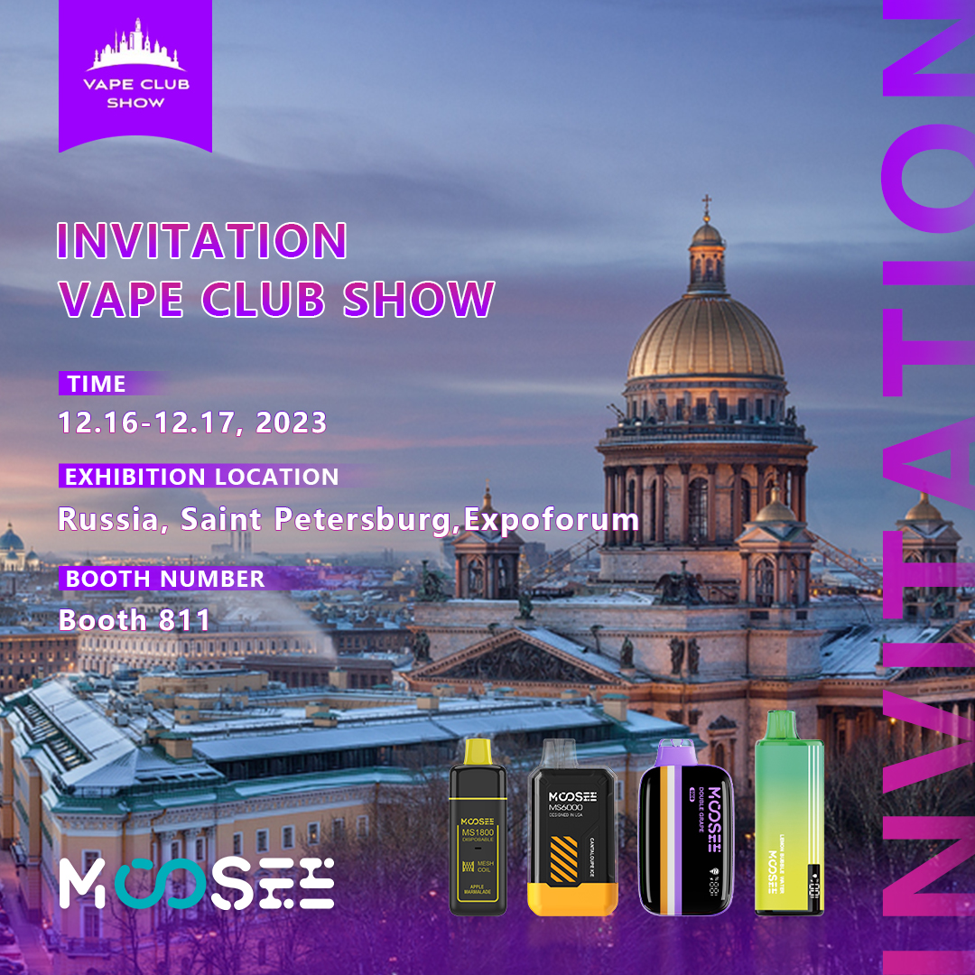 MOOSEE Will Attend Vape Club Show in Saint Petersburg